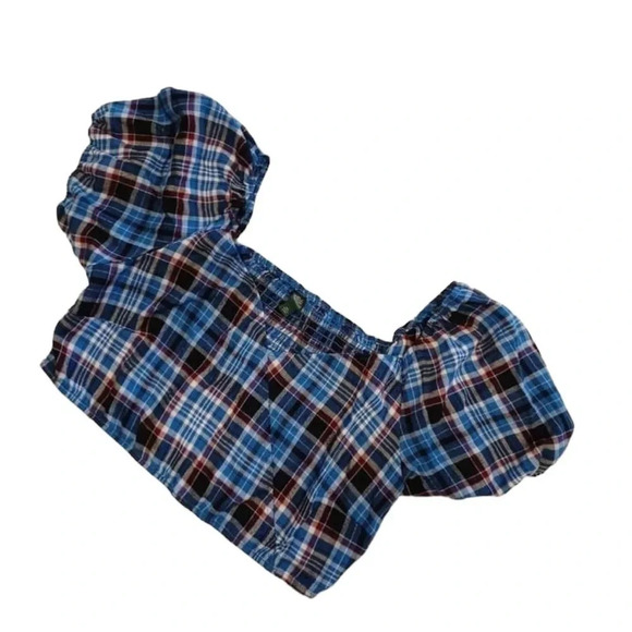 Wild Fable Cropped Plaid Short Sleeve  Top Size XXL - Picture 5 of 10